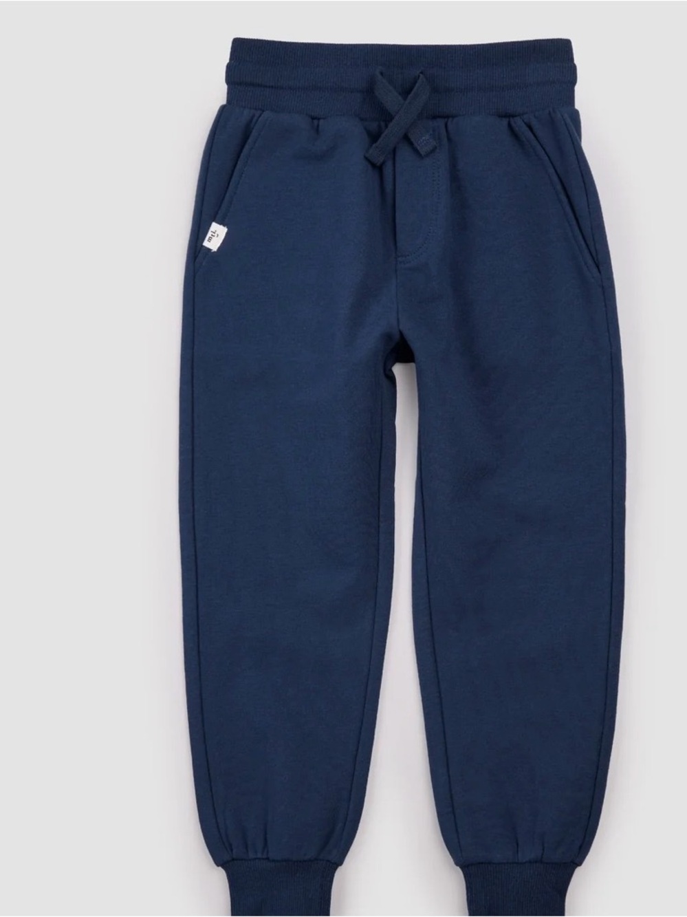 Kids Navy Sweat Joggers with Drawstring